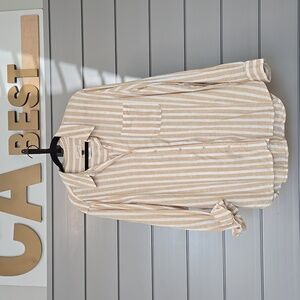 Universal Thread Striped Linen Blend Shirt